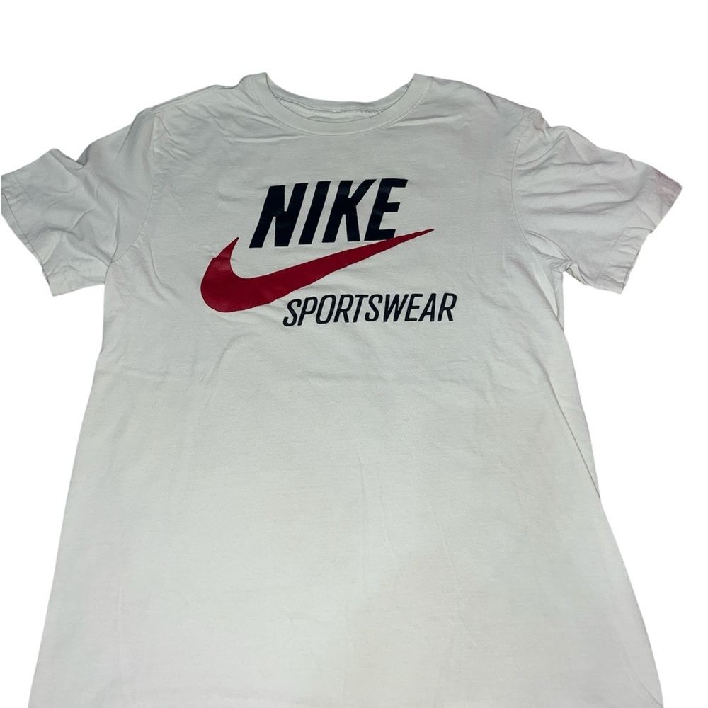 Nike White Tee with Red and Navy Logo - Picture 3 of 3